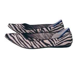 Roth's The Point Zebra Tan Black Print Women  Loafer Flats Shoes